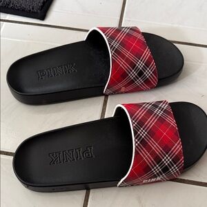 Victoria's Secret Pink Plaid Sandals
